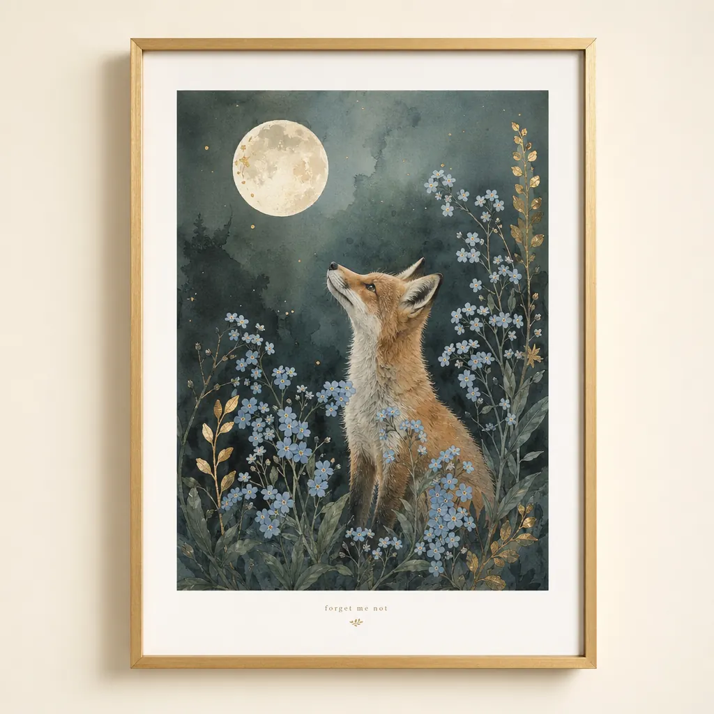 Wall art print, botanical illustration